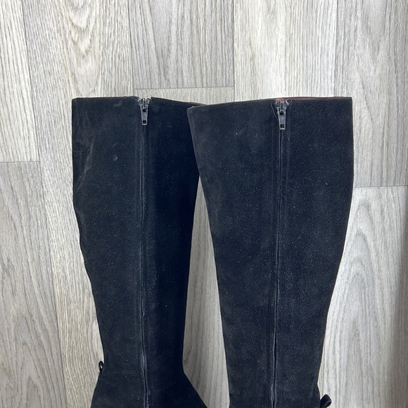Anne Klein black suede high boots - Picture 10 of 16